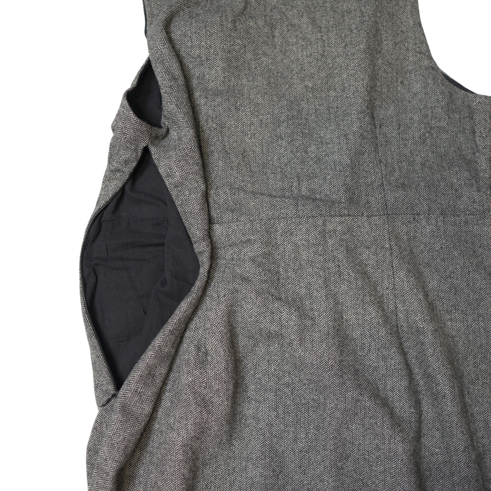 Silence + Noise Gray Herringbone Sheath Dress Wool Blend Size 12 - Picture 7 of 12